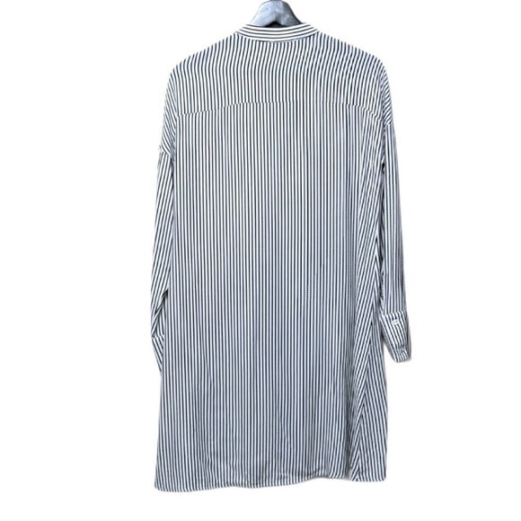 I AM Striped Banded Collar Shirt Dress S - Picture 5 of 7